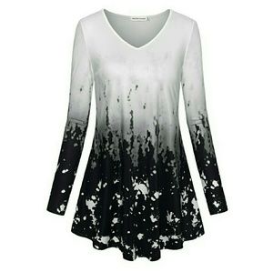 Black and White Tunic Blouse